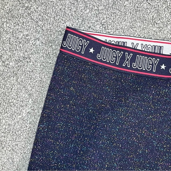 Juicy By Juicy Couture Sparkling Leggings Women’s Size Large Blue Yoga Running - Picture 3 of 9